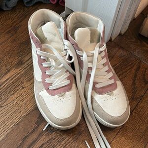 Madewell tan ankle tennis shoes